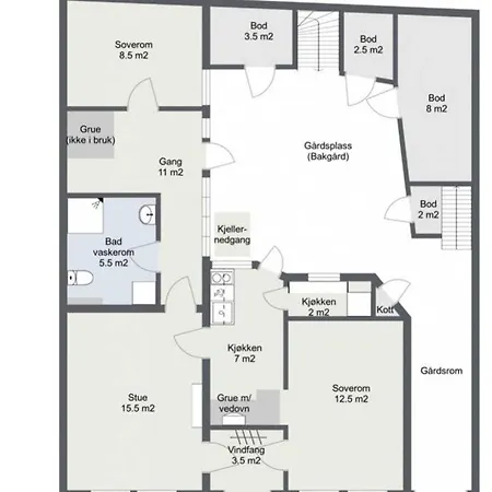 2 Bedroom Center In Apartman Trondheim